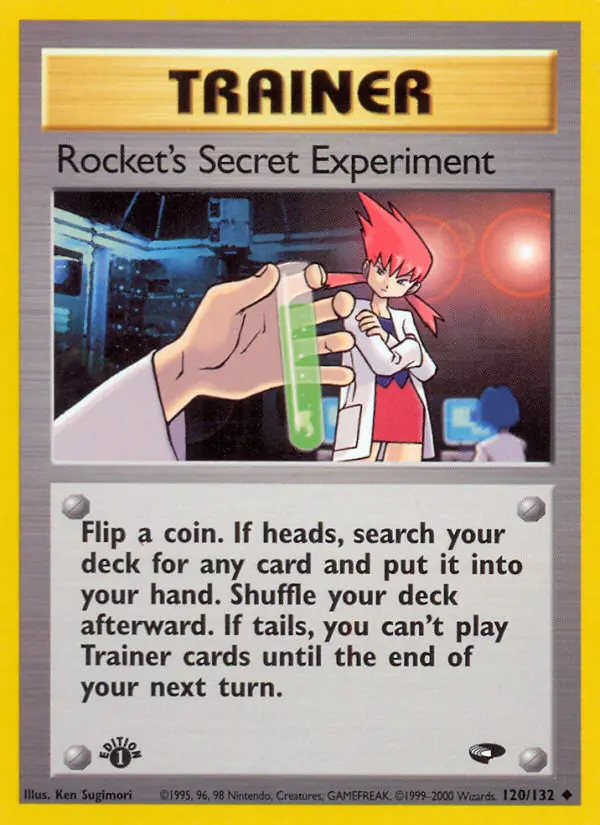 Rocket's Secret Experiment Uncommon rarity Gym Challenge Pokémon card price — $9.66