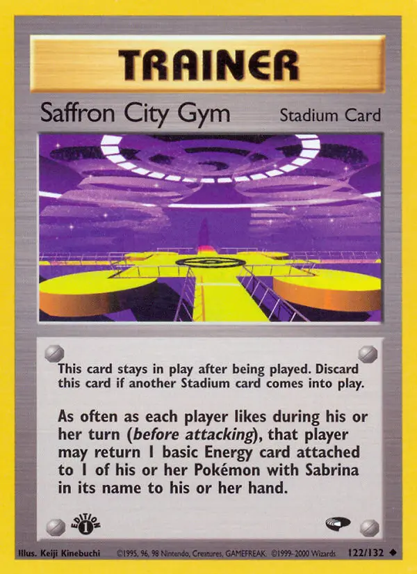 Saffron City Gym Uncommon rarity Gym Challenge Pokémon card price — $2.86