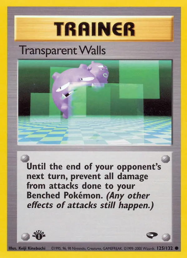 Transparent Walls Common rarity Gym Challenge Pokémon card price — $1.19
