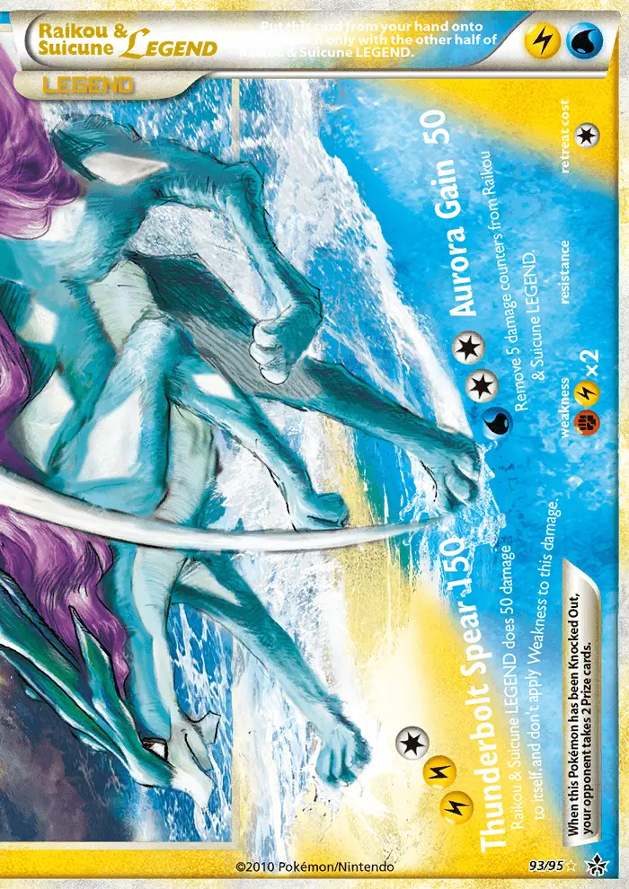 Raikou & Suicune LEGEND Rare rarity Unleashed Pokémon card price — $78.65