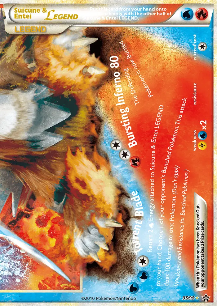 Suicune & Entei LEGEND Rare rarity Unleashed Pokémon card price — $83.71
