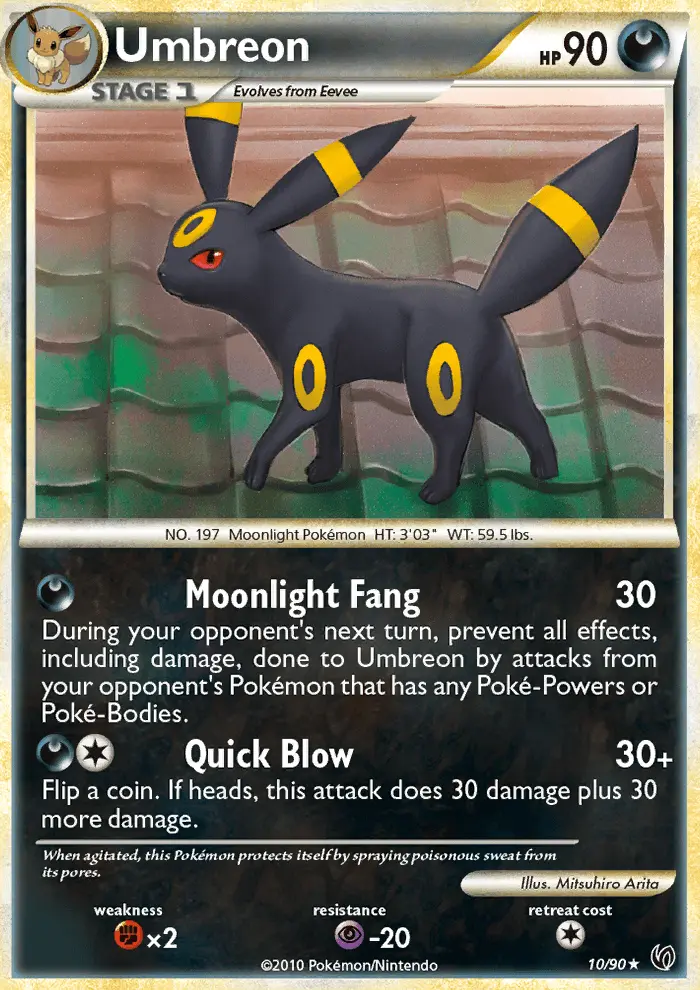 Umbreon Holo Rare rarity Undaunted Pokémon card price — $199.99