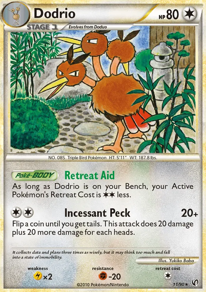 Dodrio Rare rarity Undaunted Pokémon card price — $6.74