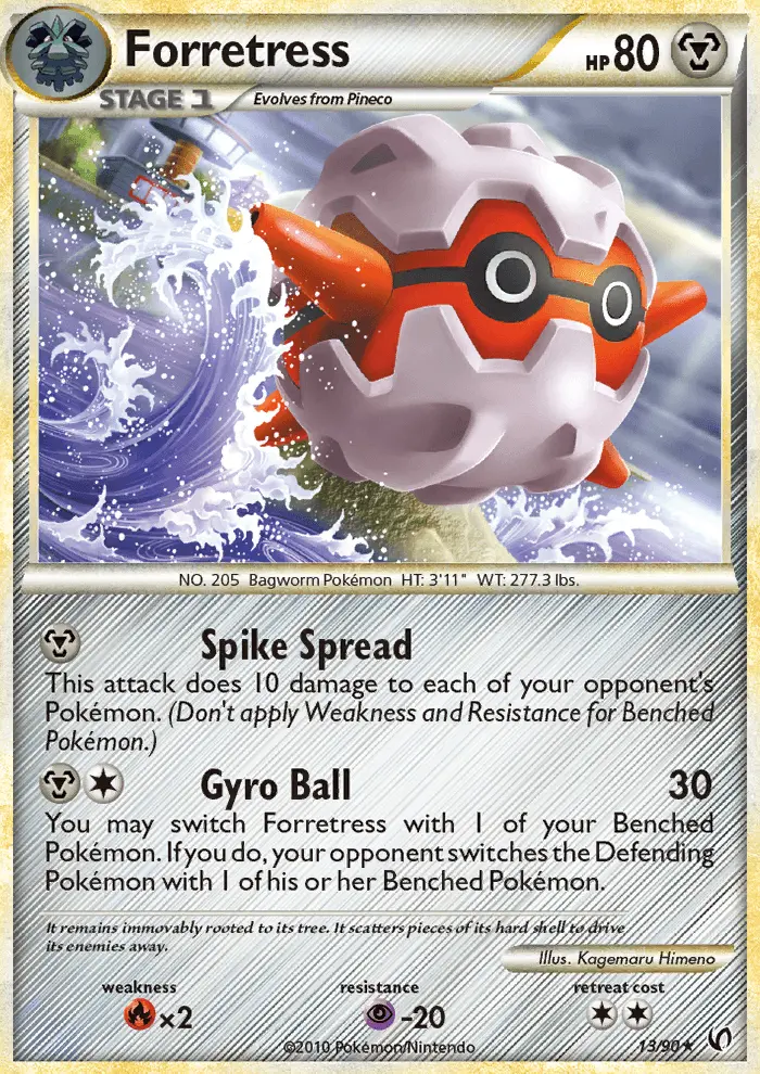 Forretress Rare rarity Undaunted Pokémon card price — $18.00