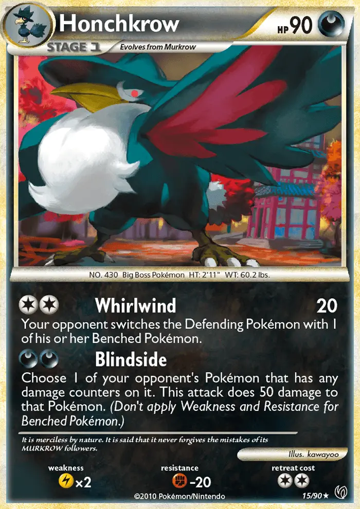 Honchkrow Rare rarity Undaunted Pokémon card price — $6.38