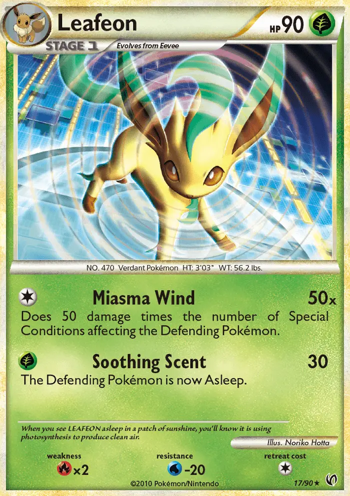 Leafeon Rare rarity Undaunted Pokémon card price — $24.99
