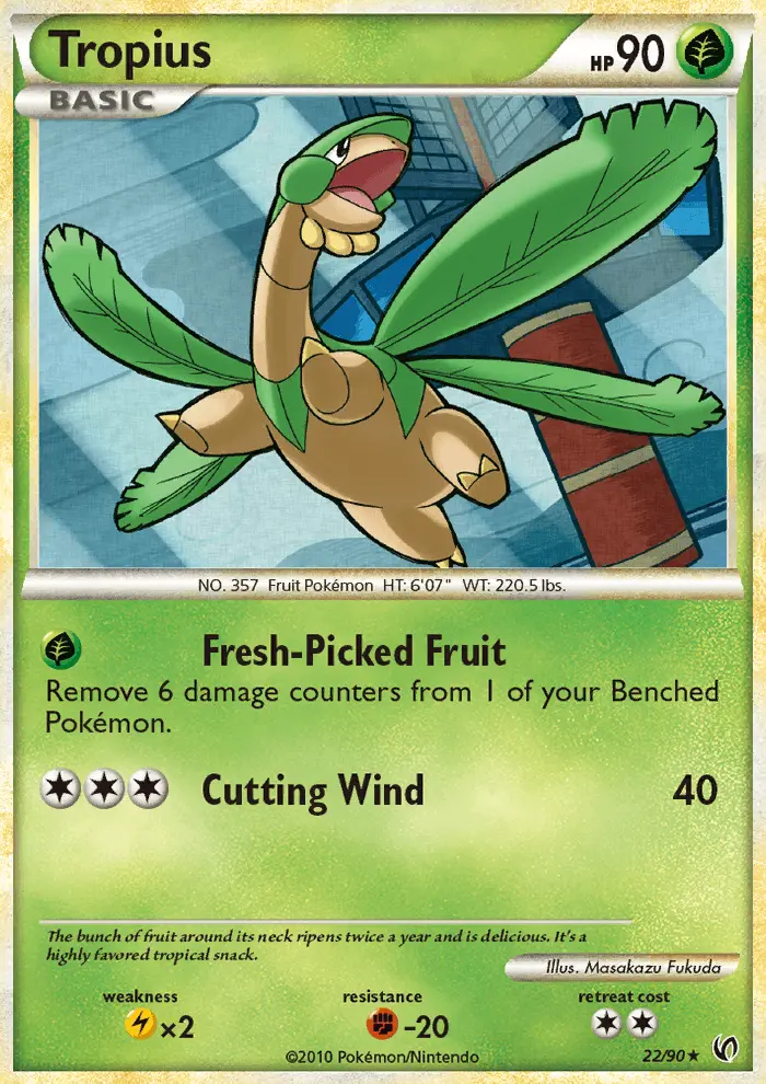Tropius Rare rarity Undaunted Pokémon card price — $9.33