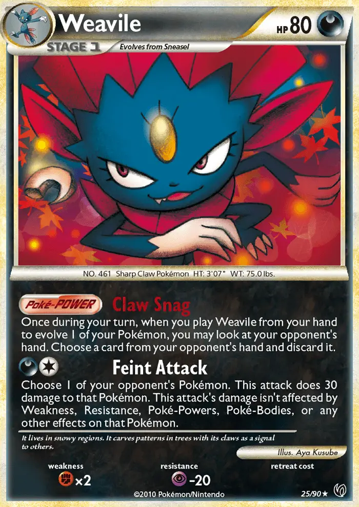Weavile Rare rarity Undaunted Pokémon card price — $13.43