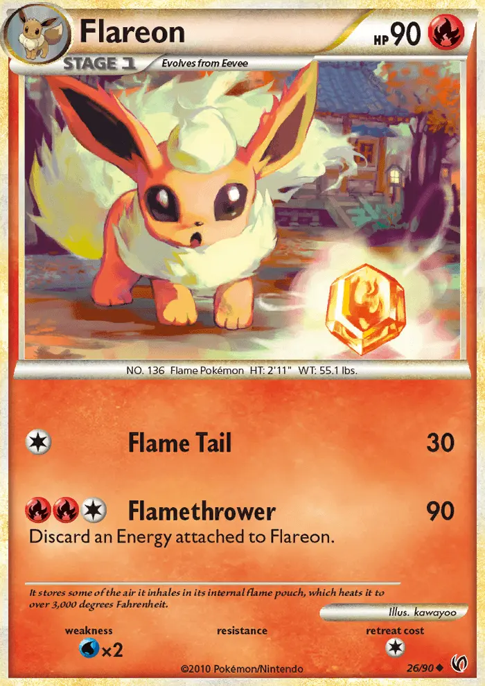Flareon Uncommon rarity Undaunted Pokémon card price — $27.00
