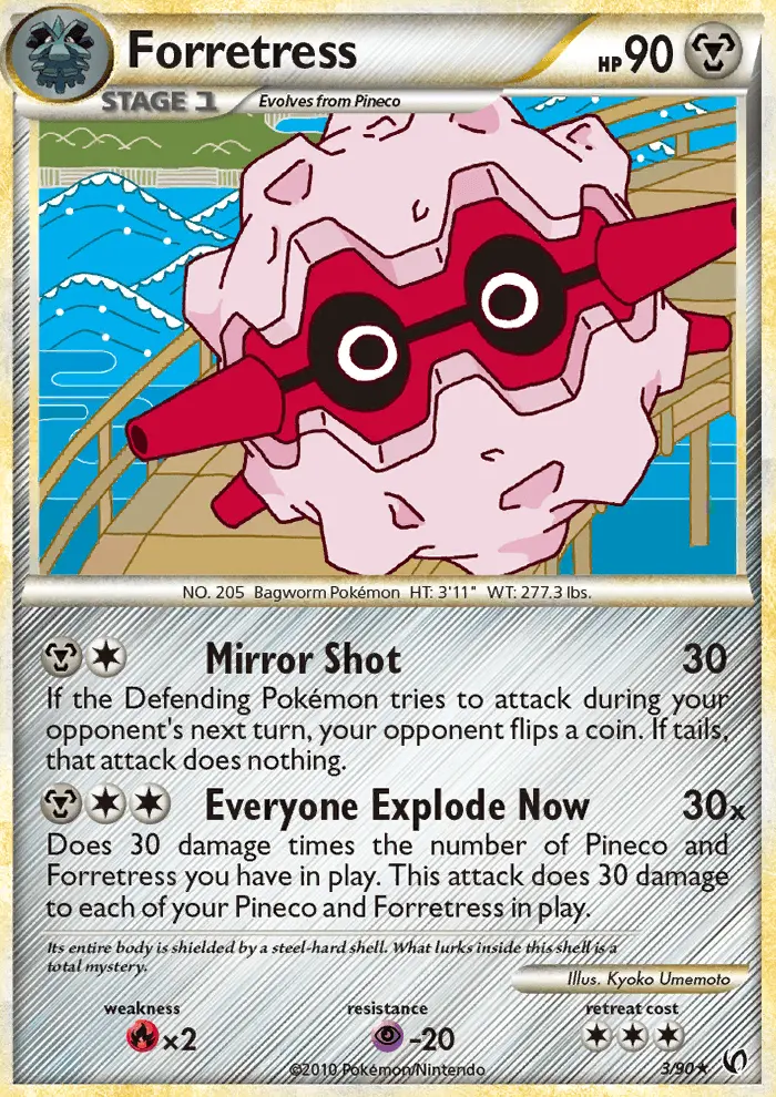 Forretress Holo Rare rarity Undaunted Pokémon card price — $3.53