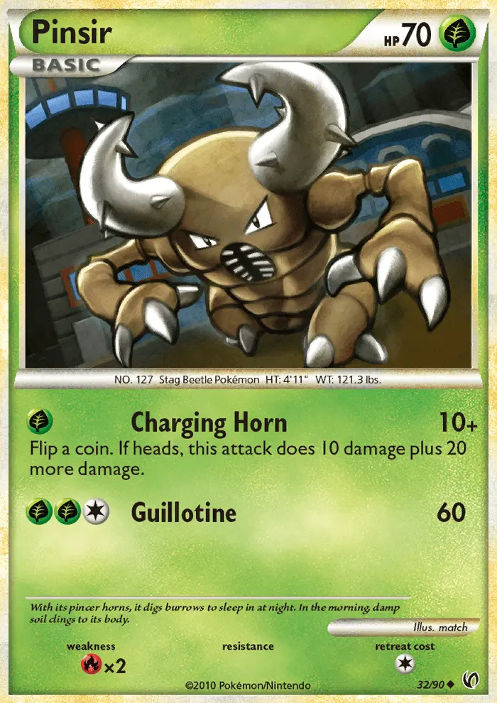 Pinsir Uncommon rarity Undaunted Pokémon card price — $3.08