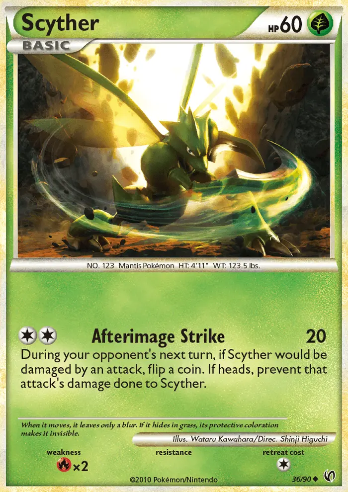 Scyther Uncommon rarity Undaunted Pokémon card price — $35.16