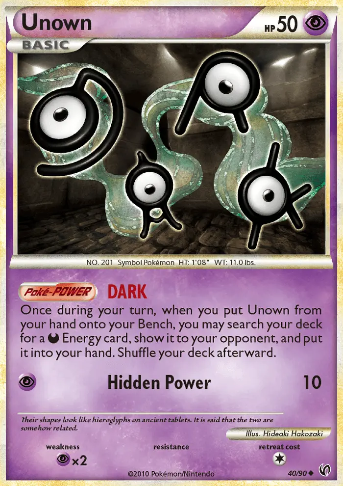 Unown Uncommon rarity Undaunted Pokémon card price — $5.09