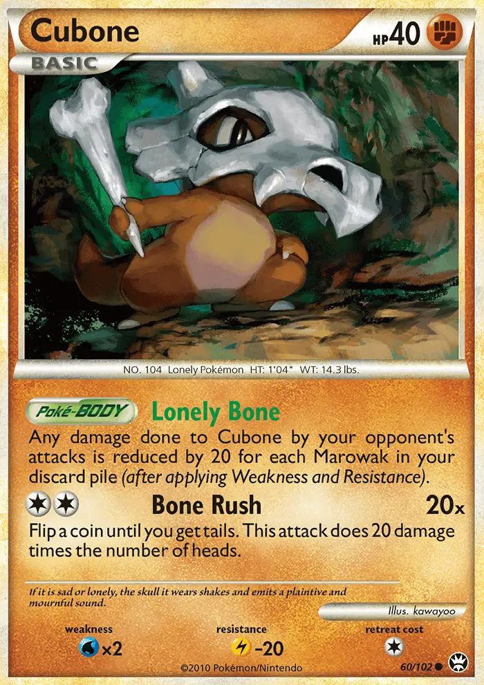 Cubone Common rarity Triumphant Pokémon card price — $40.98