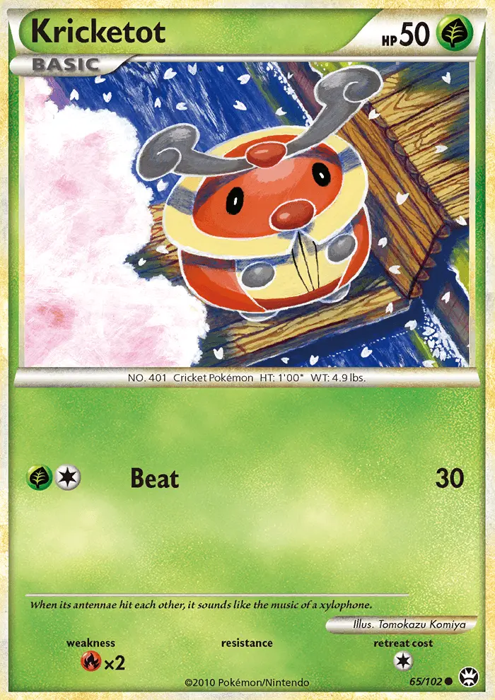 Kricketot Common rarity Triumphant Pokémon card price — $8.67