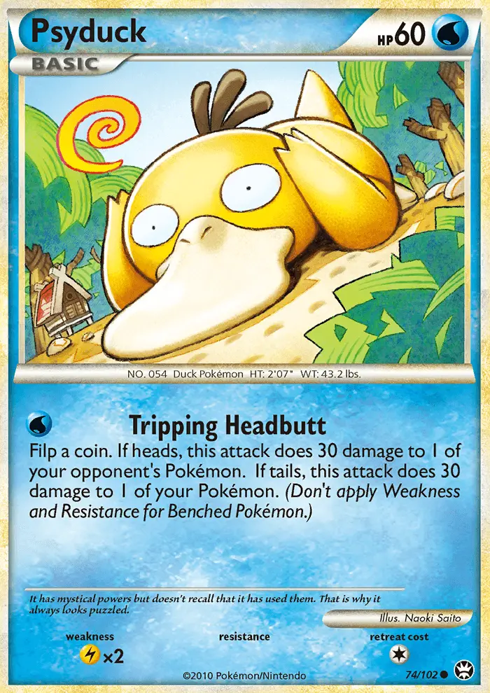 Psyduck Common rarity Triumphant Pokémon card price — $51.09