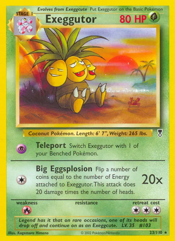 Exeggutor Rare rarity Legendary Collection Pokémon card price — $68.81