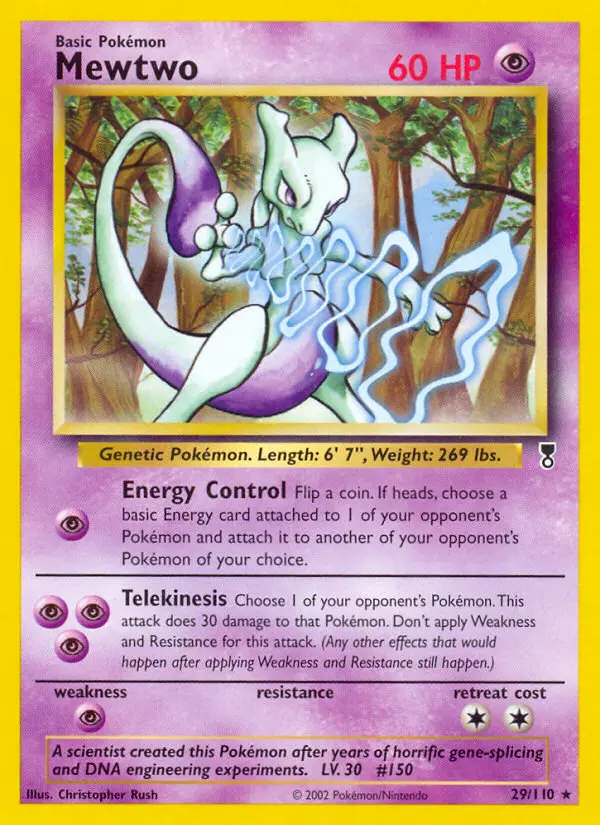 Mewtwo Rare rarity Legendary Collection Pokémon card price — $746.01