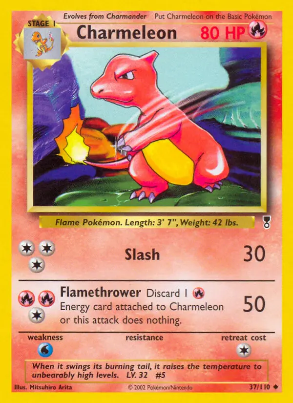 Charmeleon Uncommon rarity Legendary Collection Pokémon card price — $350.00