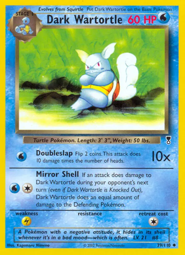 Dark Wartortle Uncommon rarity Legendary Collection Pokémon card price — $325.00