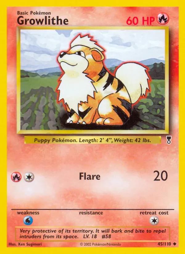 Growlithe Uncommon rarity Legendary Collection Pokémon card price — $162.00