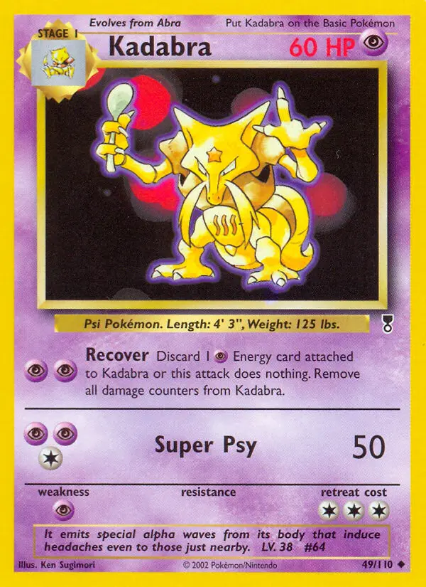 Kadabra Uncommon rarity Legendary Collection Pokémon card price — $173.39