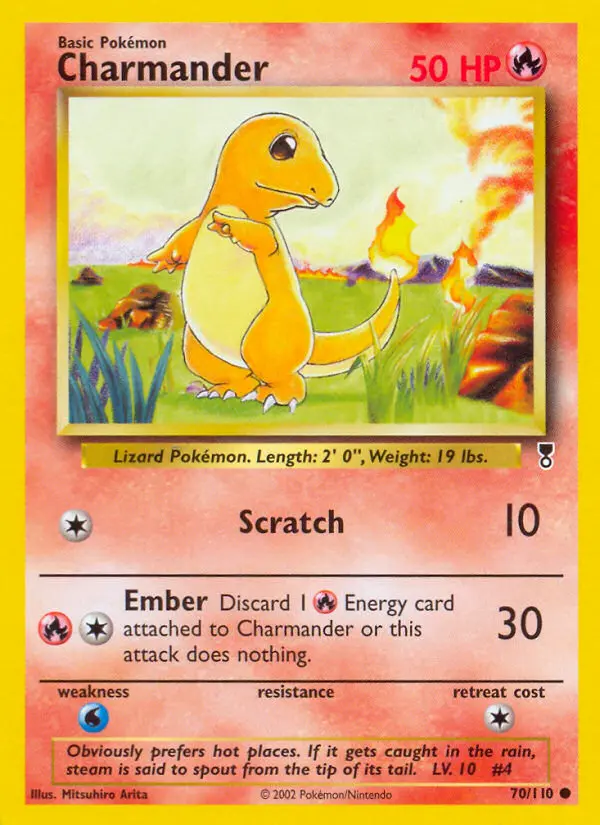 Charmander Common rarity Legendary Collection Pokémon card price — $599.50