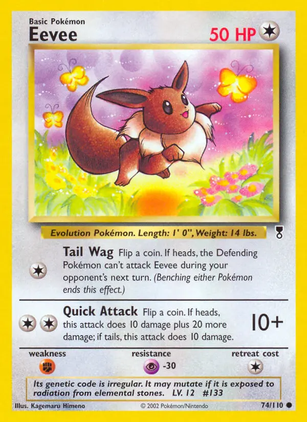 Eevee Common rarity Legendary Collection Pokémon card price — $499.98