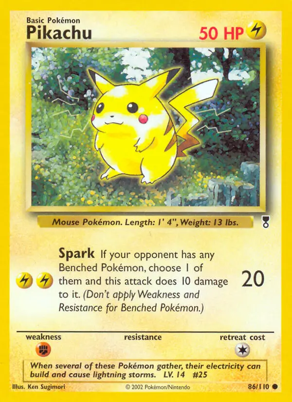 Pikachu Common rarity Legendary Collection Pokémon card price — $799.99