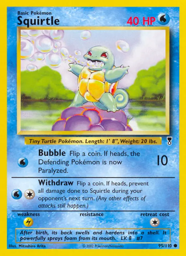 Squirtle Common rarity Legendary Collection Pokémon card price — $550.00