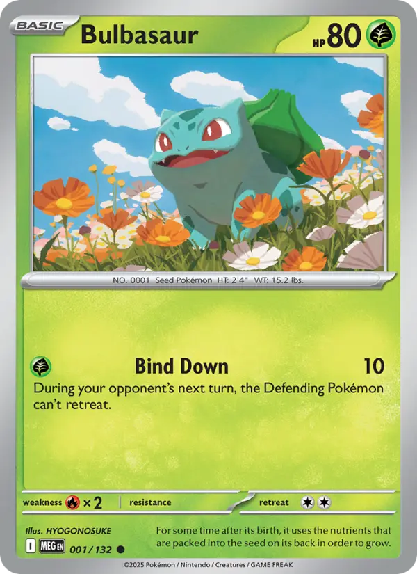 Bulbasaur Common rarity Mega Evolution Pokémon card price — $0.32