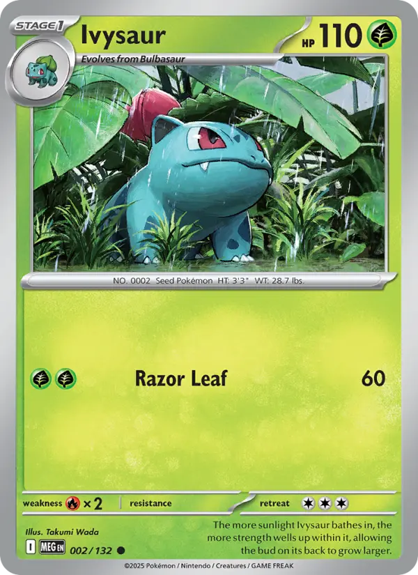 Ivysaur Common rarity Mega Evolution Pokémon card price — $0.27