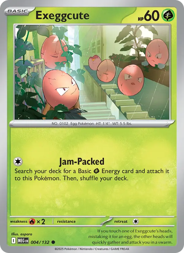 Exeggcute Common rarity Mega Evolution Pokémon card price — $0.21