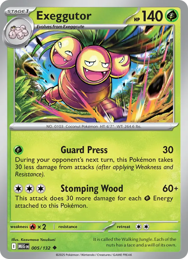 Exeggutor Uncommon rarity Mega Evolution Pokémon card price — $0.22