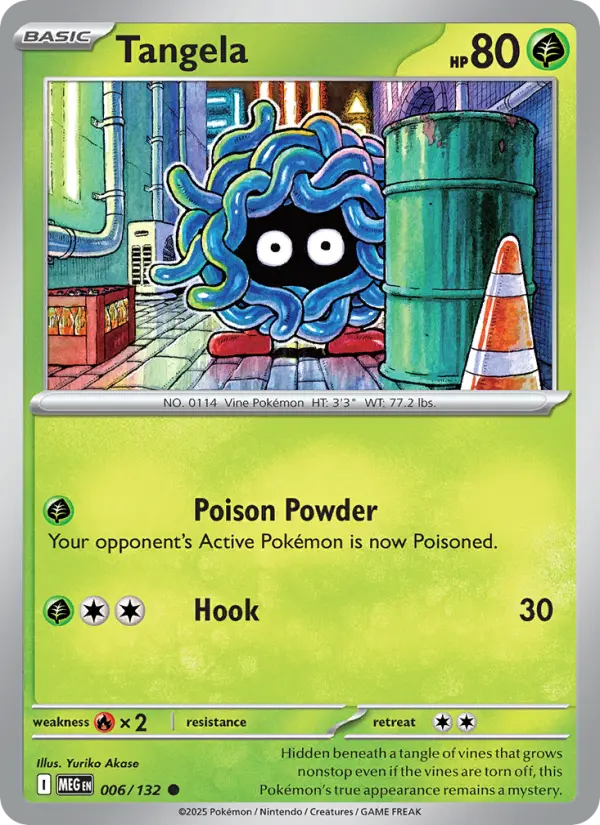 Tangela Common rarity Mega Evolution Pokémon card price — $0.24