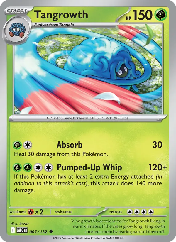 Tangrowth Uncommon rarity Mega Evolution Pokémon card price — $0.21