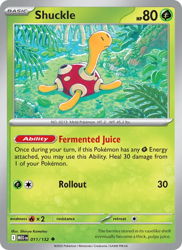 Shuckle Uncommon rarity Mega Evolution Pokémon card price — $0.24