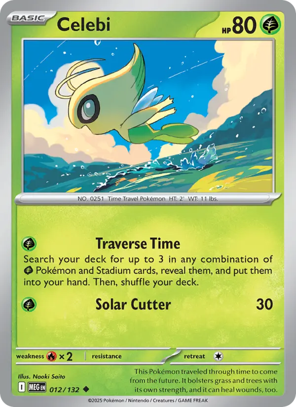Celebi Uncommon rarity Mega Evolution Pokémon card price — $0.30