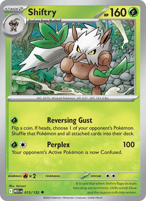 Shiftry Uncommon rarity Mega Evolution Pokémon card price — $0.23