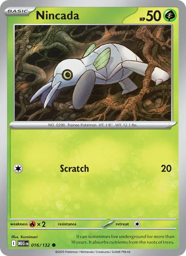 Nincada Common rarity Mega Evolution Pokémon card price — $0.21