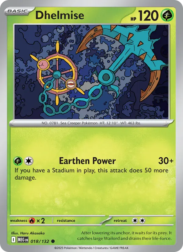 Dhelmise Common rarity Mega Evolution Pokémon card price — $0.23