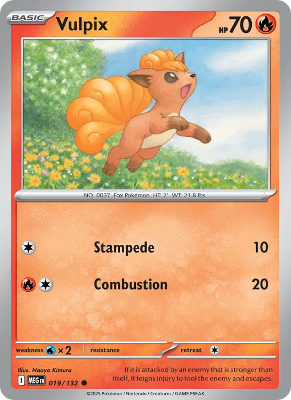 Vulpix Common rarity Mega Evolution Pokémon card price — $0.27