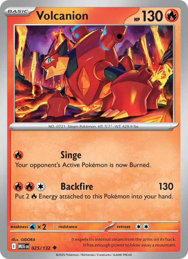 Volcanion Uncommon rarity Mega Evolution Pokémon card price — $0.18