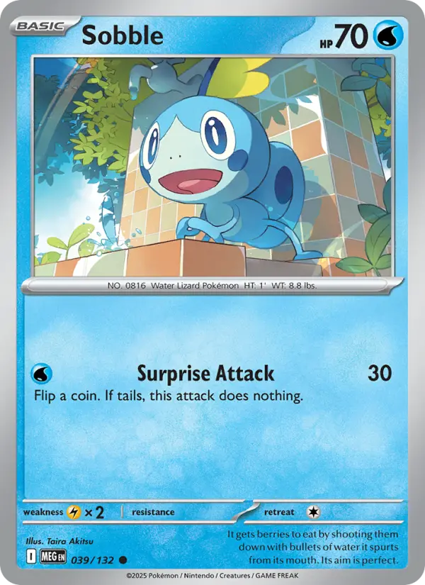 Sobble Common rarity Mega Evolution Pokémon card price — $0.24