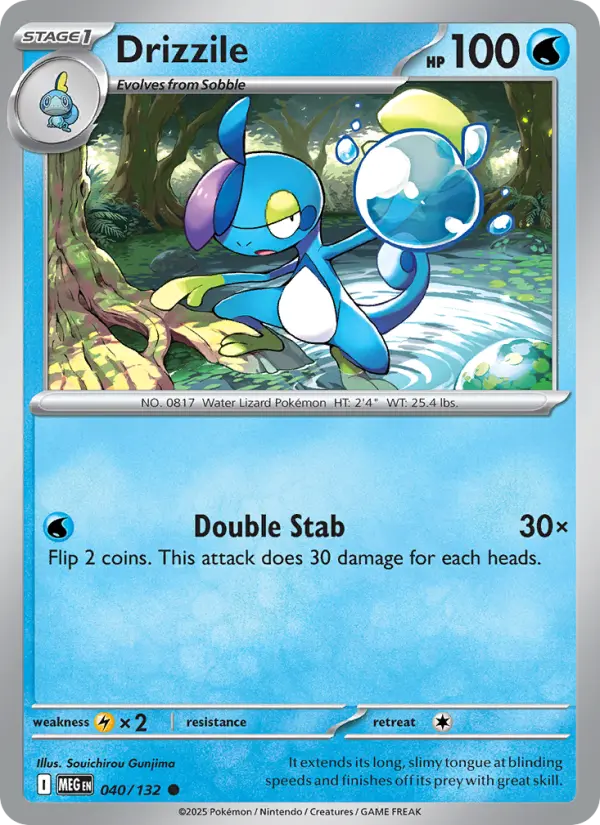 Drizzile Common rarity Mega Evolution Pokémon card price — $0.22