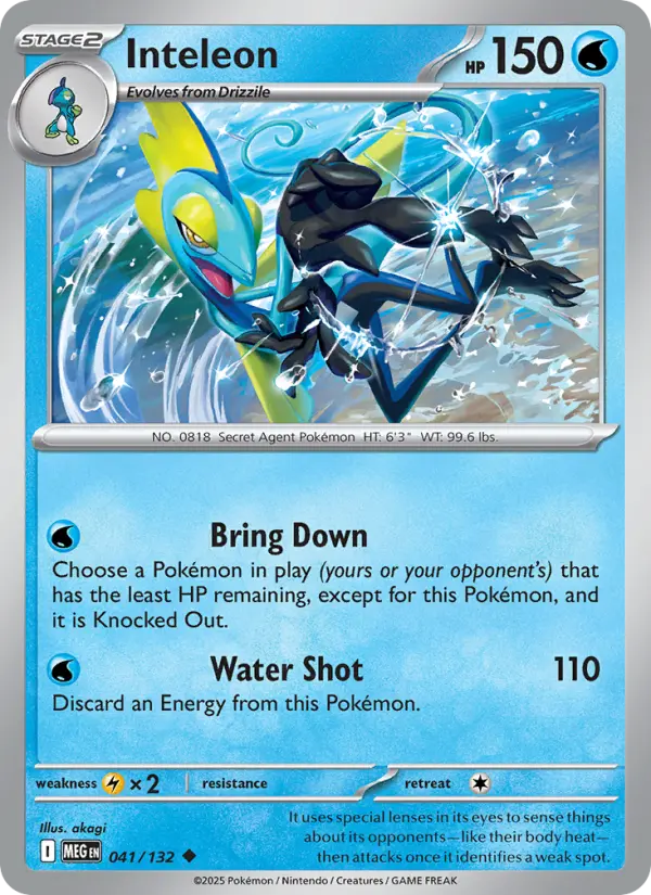 Inteleon Uncommon rarity Mega Evolution Pokémon card price — $0.21