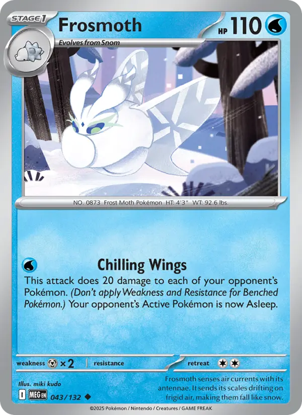 Frosmoth Uncommon rarity Mega Evolution Pokémon card price — $0.19