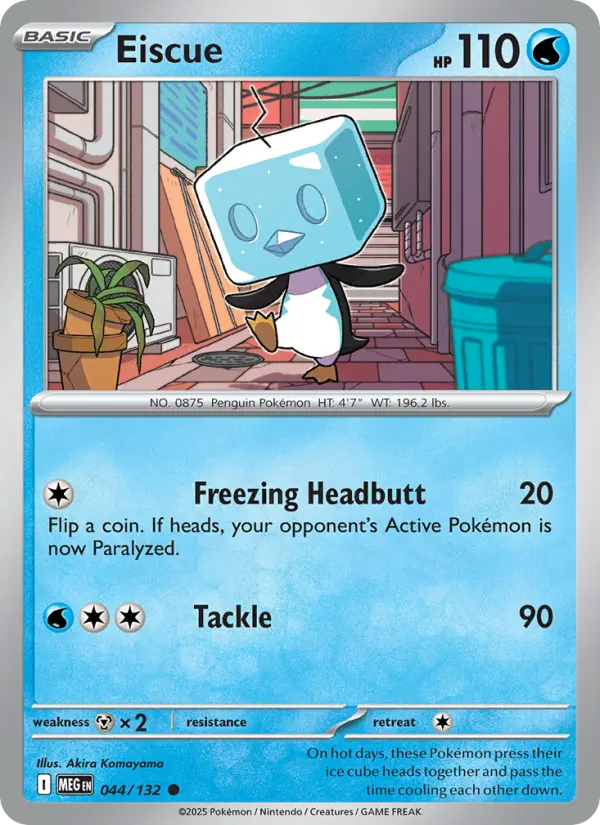 Eiscue Common rarity Mega Evolution Pokémon card price — $0.16