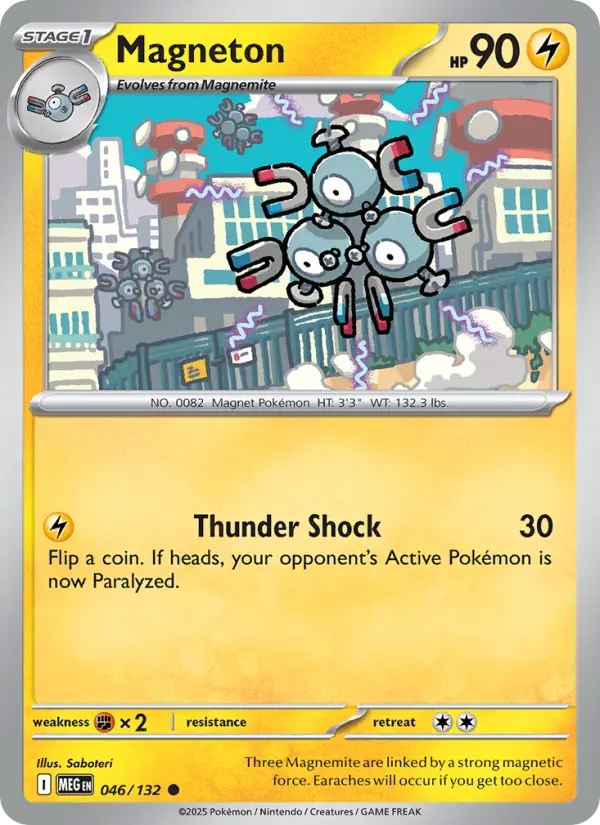 Magneton Common rarity Mega Evolution Pokémon card price — $0.24