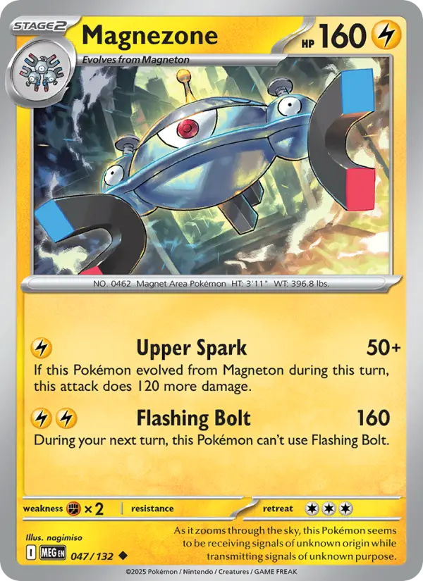 Magnezone Uncommon rarity Mega Evolution Pokémon card price — $0.20